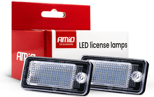 AMiO Светлини за регистрационната табела LED за Audi A3 / A4 / A5 / A6 / A8 / Q7 Citroen C6 Mini Кабрио 1бр