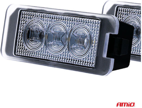 AMiO Светлини за регистрационната табела LED за Audi R8 / Q8 / SQ8 Mini Кабрио Seat Алтеа / Exeo / Ибица / Леон / Толедо Skoda Изключителен Volkswagen Голф / Пасат СС / Пасат / Амарок / Артеон / Буболечка / Еос / Поло / Сцироко / Ръкоделец / Лисица / Лупо / Т-Рок / Фаетон / Бора / Джета Chrysler Интернет магазин Lexus SC Porsche Cayman / Macan / Panamera / Boxster / Cayenne / Taycan 4бр