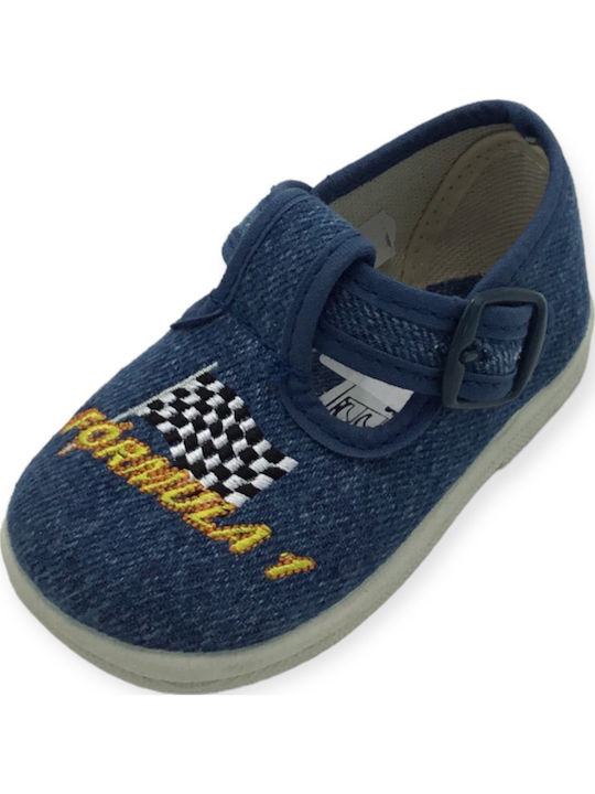 Adam's Shoes Βρεφικά Πέδιλα Αγκαλιάς Navy Μπλε