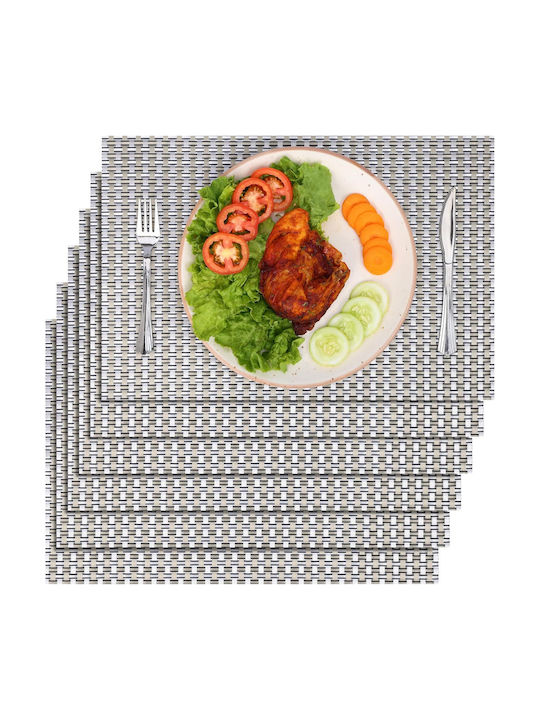 Belle Vous Platzdeckchen Kunststoff Gold 44.5x30cm 6Stück