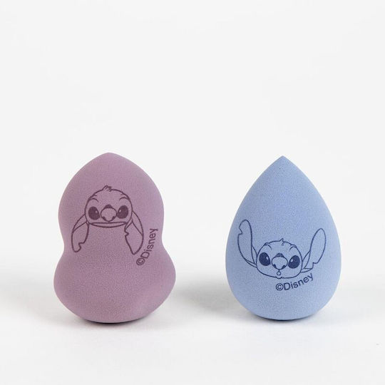 Cerda Make Up Brushes & Sponges Set with Makeup Sponges for Foundation Disney Stitch 4 Pieces