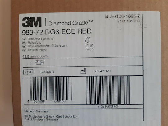 3M Reflective Tape Red L1m
