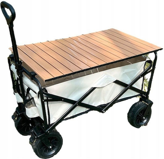 Masă Pliabilă Din Oțel Pentru Mobilier De Camping 70x48cm Bej