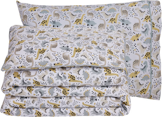 Das Home Комплект чаршафи Единично Памучни 4977 Mint, Taupe 170x260см 3бр