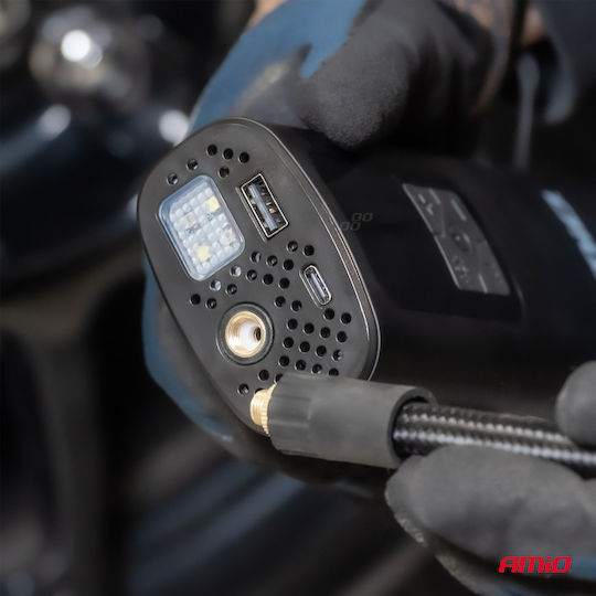 AMiO Car Tire Pump 150 PSI Rechargeable with Battery 12V