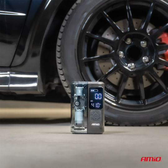 AMiO Τρόμπα Αυτοκινήτου 150PSI Επαναφορτιζόμενη με Μπαταρία 12V