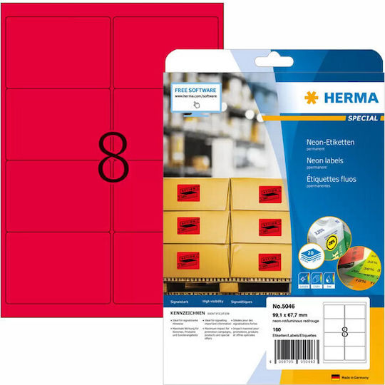 Herma Αυτοκόλλητες Ετικέτες Α4 Ορθογώνιες 99.1x67.7mm