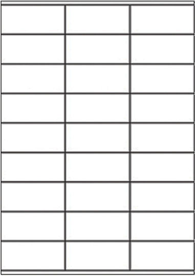 Sorex 2700 Self-Adhesive Rectangular A4 Labels 70x32mm