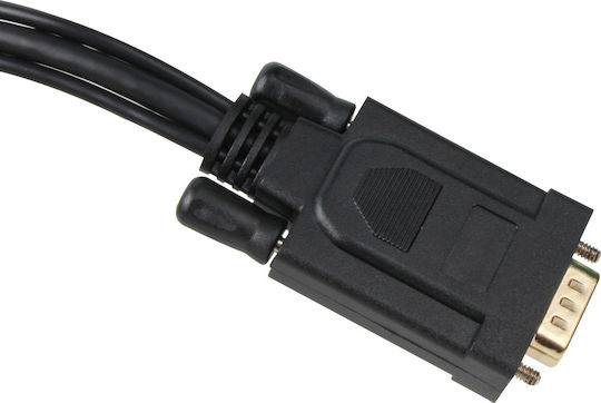 VCOM Cable HDMI male - VGA male 1.8m Black