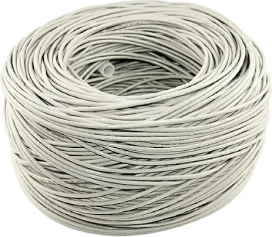 VCOM U/UTP Cat.6 (Gigabit) Καλώδιο Δικτύου Ethernet 305m Γκρι