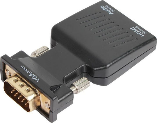 VCOM Μετατροπέας VGA male σε HDMI male 1τμχ