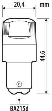 Lampa Lamps Car Ultra-Lumen Series BAZ15D / P21/4W / P27/7W Canbus LED 6500K Cold White 12V 2pcs