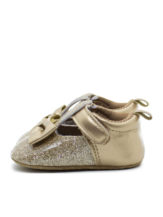 Childrenland Βρεφικά Sneakers Αγκαλιάς Χρυσά