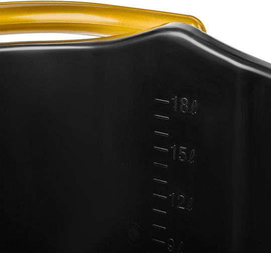 Mop Bucket with Squeezer and Wheels Plastic Capacity 20lt Black