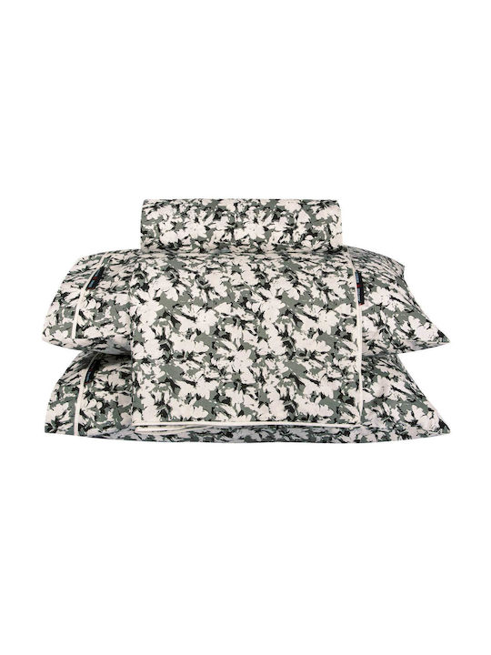 Greenwich Polo Club Duvet Cover Set Cotton Queen with 2 Pillowcases 220x260 Essential Cream, Khaki
