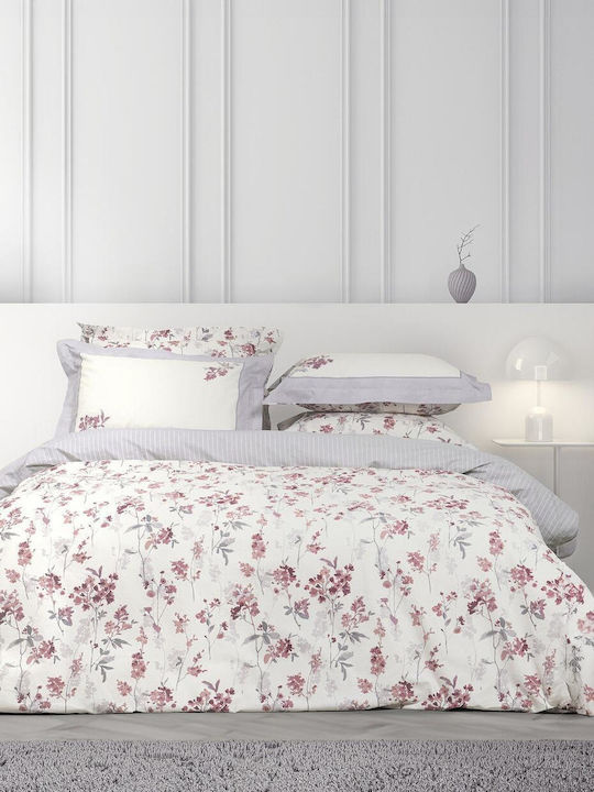 Nima Duvet Cover Set Cotton Queen with 2 Pillowcases 220x240 Ameya Blue