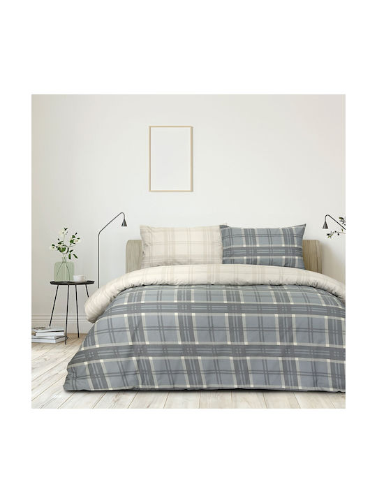 Nima Whilow Pillowcase Set Oxford Blue, Grey 52x72cm.