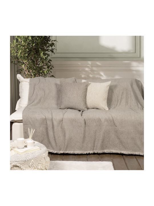 Nima Abrigo Ριχτάρι Πολυθρόνας Chenille 180x180εκ. Cigar Brown Καφέ 35982