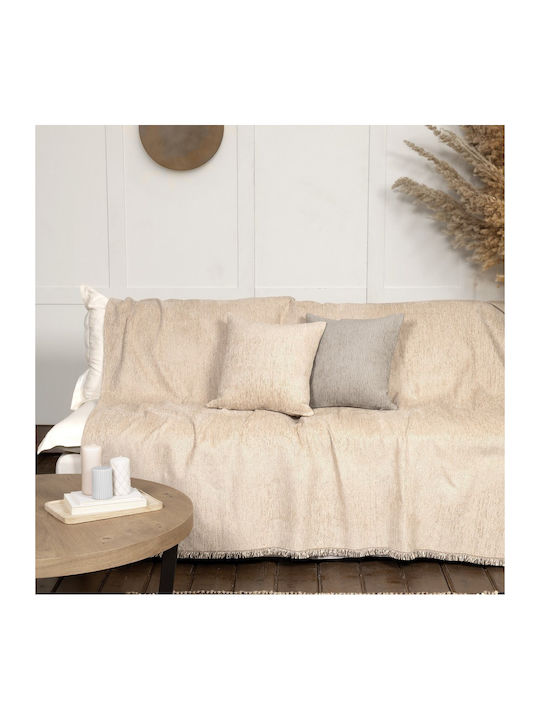 Nima Abrigo Ριχτάρι Πολυθρόνας Chenille 180x180εκ. Nude