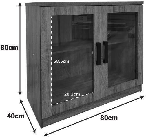 Sapato Wooden Shoe Organizer Transparent 80x40x80cm