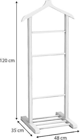 Beta Eingangsmöbel mit Garderobe White 48x35x120cm