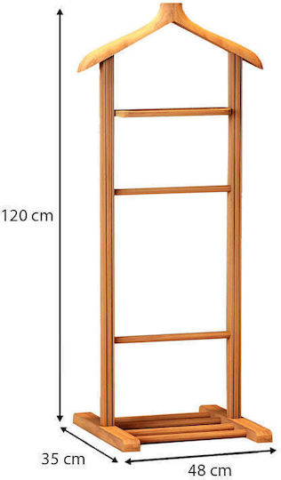 Beta Eingangsmöbel mit Garderobe Natural 48x35x120cm