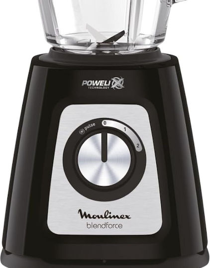 Moulinex Blendforce Μπλέντερ με Γυάλινη Κανάτα 1.75 lt 800W Μαύρο
