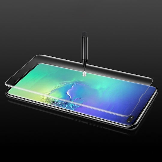 Sticlă Securizată Lichidă UV Lipită Complet Adeziv Galaxy S10 Plus Suport Deblocare Amprentă Digitală