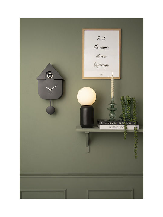 Karlsson Modern Cuckoo Wall Clock Plastic With Pendulum Green 21.5x41cm