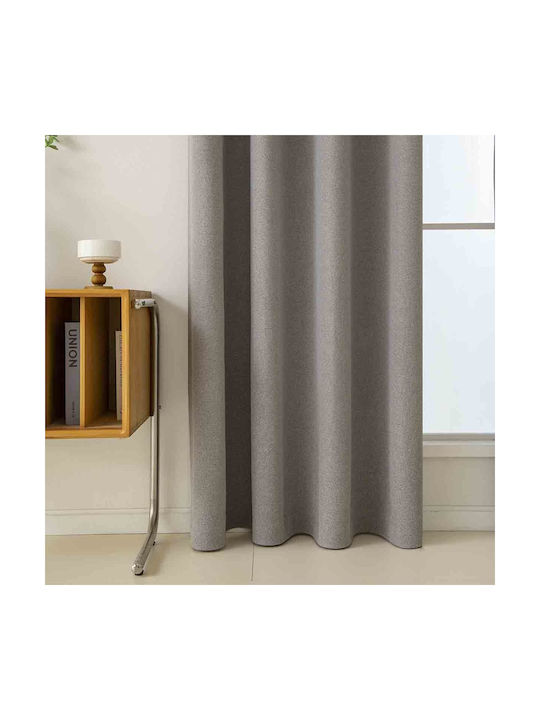 Κουρτίνα Κρίκους 140x270 Black Out Beauty Home Total 8446 Amethyst 100% Πολυέστερ