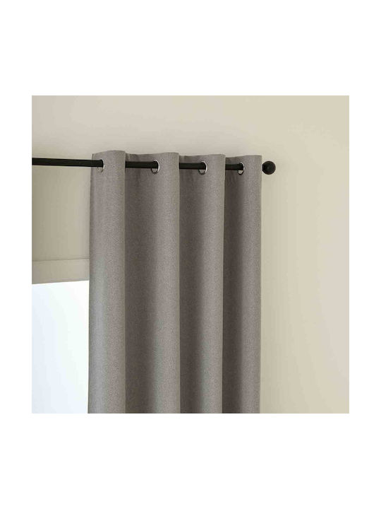 Κουρτίνα Κρίκους 140x270 Black Out Beauty Home Total 8446 Amethyst 100% Πολυέστερ