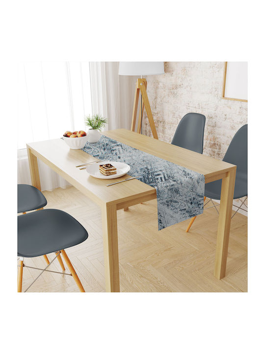 Dimcol Τραπεζομάντηλο Αλέκιαστο Σετ 2τμχ Marks 471 Blue 140x220εκ.