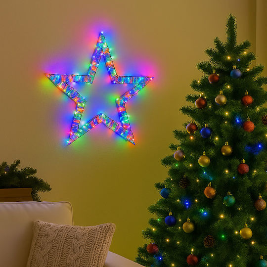 Due esse Crăciunesc Decorativ Stea cu lumină LED Plastic 34x35buc 1buc