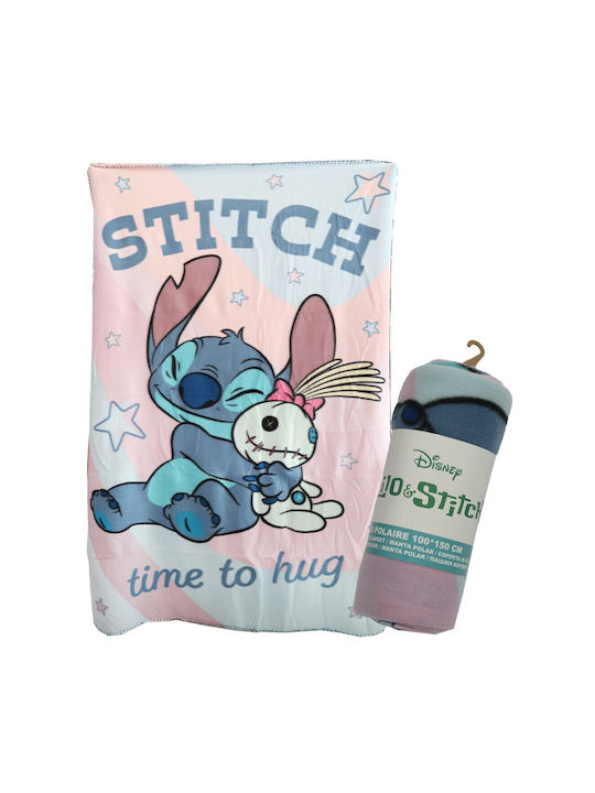 Disney Κουβέρτα Fleece Lilo & Stitch Γαλάζιο 150x100εκ.