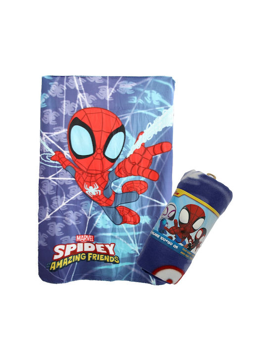 Marvel Κουβέρτα Fleece Μπλε 150x100εκ.