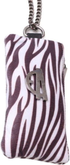 Elena Athanasiou Chain Phone Wallet Zebra White