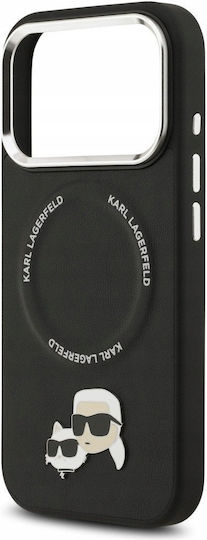 Karl Lagerfeld Umschlag Rückseite Leder / Kunststoff / Silikon Schwarz (iPhone 17 Pro)