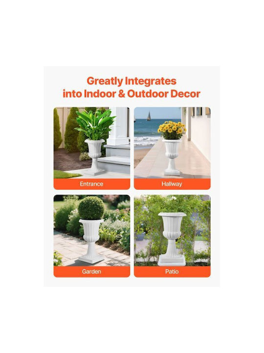 Vevor Planter Box Plastic White 25x42x42cm.