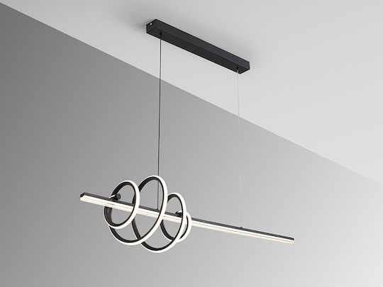 Tornado Adjustable Pendant Light Black 98x25x25cm