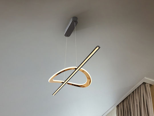 Enora Adjustable Pendant Light Black 120x10x41cm