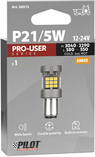 Lampa Lamps Car Pro-User Series P21/5W Canbus LED Orange 12-24V 1pcs