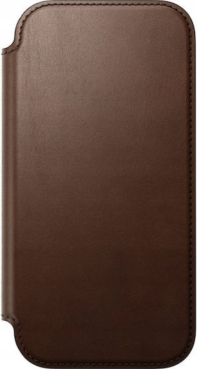Nomad Book Δερμάτινο 0.85mm Καφέ (iPhone 17)