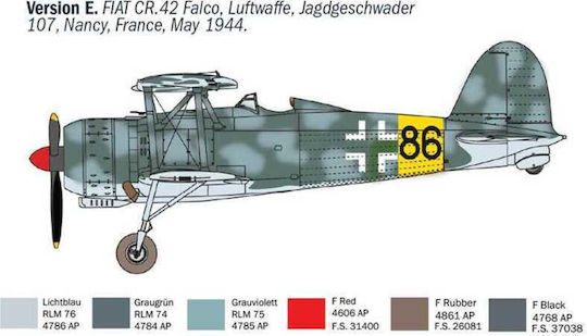 Fiat Cr.42 Cn Falco Night Fighter Model Italeri It1485s