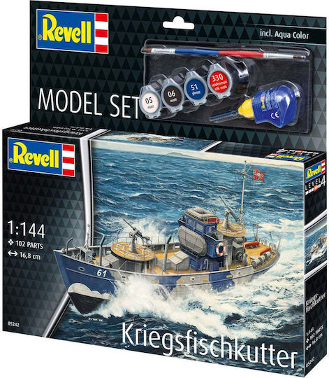 Revell Warship Model Set Kfk Kriegsfischkutter 1:144 102 Pieces 168mm Multicolour