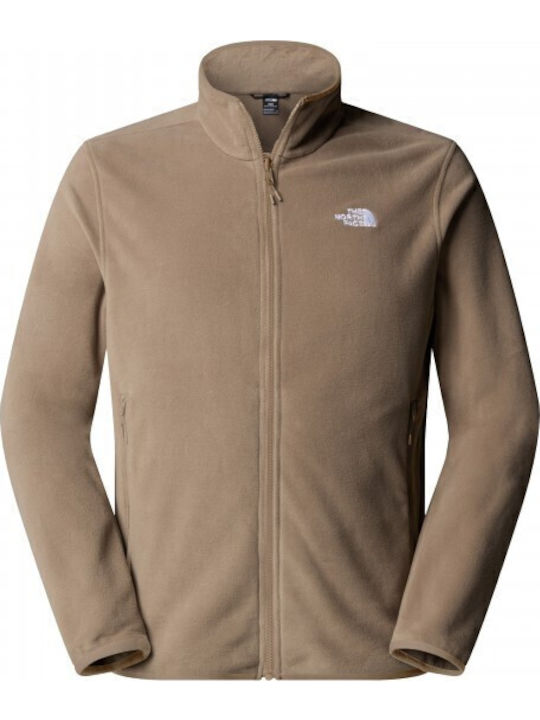 Glacier Men's Fleece Cardigan Mocha Brown