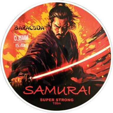 Nylon Monofilament Baracuda Samurai 150 M Schwarz Farbe
