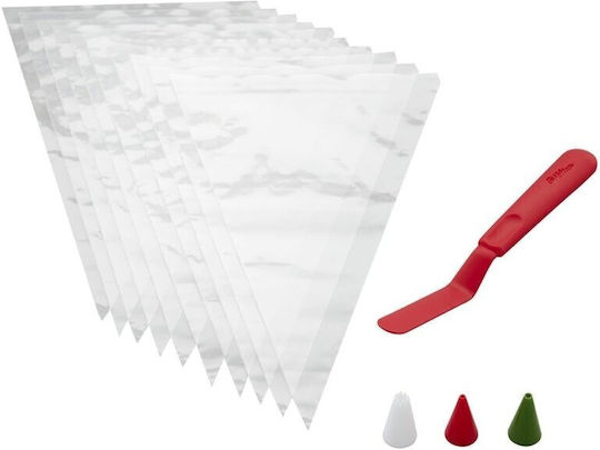 Cake Cookie Dekorationsset Spachtel 3 Dekorationsspitzen 10 Beutel 30 Cm Wilton