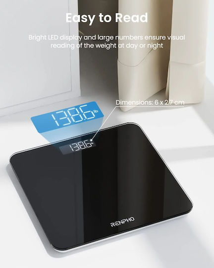 Renpho Digital Badezimmerwaage in Schwarz Farbe