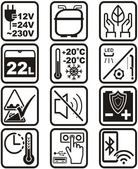 Harder & Steenbeck Преносим Хладилник 22л Капацитет 12V / 220V / 240V / 24V Бял