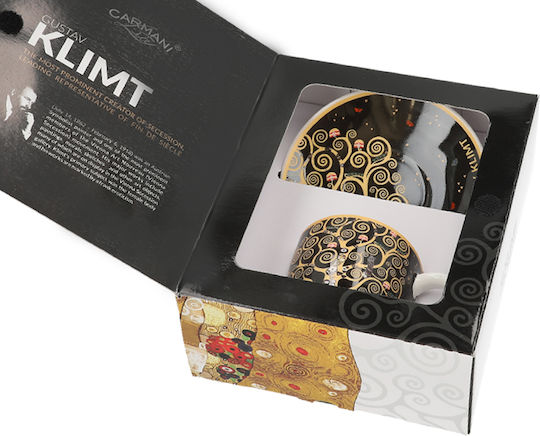 Kaffeetasse Untertasse G Klimt Baum Leben Keramik